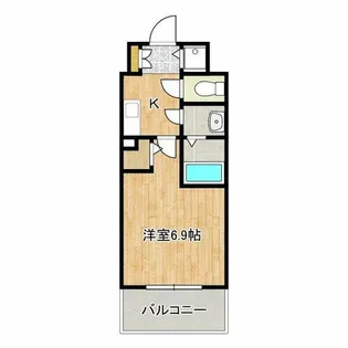 レジュールアッシュ難波MINAMI【7階】の間取り