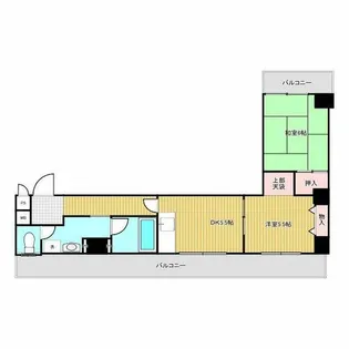 朝日プラザ高津Ⅲ【5階】の間取り