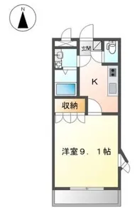 アビタシオン朝日【101号室】の間取り