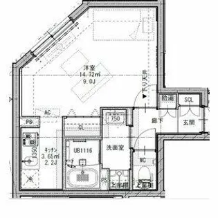 リヴシティ中村公園【405号室】の間取り