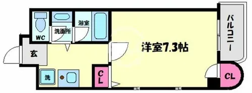 オーキッドコート西大橋【2階】の間取り