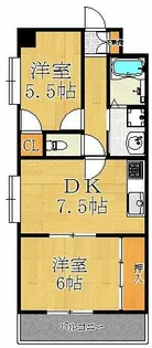 ふぁみーゆ足代北【301号室】の間取り