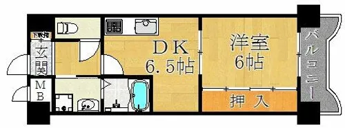 ふぁみーゆ足代北【702号室】の間取り