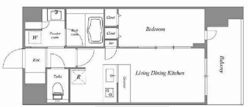 スプランディッド難波キャトル【12階】の間取り