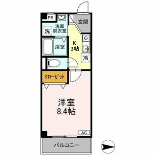 セントラルハイツ名古屋【101号室】の間取り