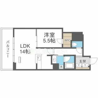 RJR堺筋本町タワー【7階】の間取り