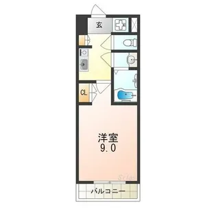 クレスト中もず【9階】の間取り