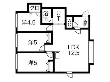フラット1【2階】の間取り