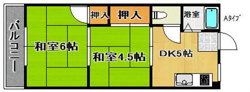 ニューハイムゆたか【1階】の間取り