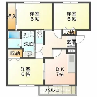 ファニータウン池内Ⅱ【2階】の間取り