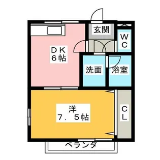 アリベール春田野【2階】の間取り