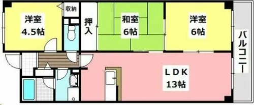 クレール舟木【1階】の間取り
