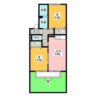 エンジェルⅤ A棟【1階】の間取り