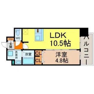 プレサンス丸の内レジデンス【13階】の間取り