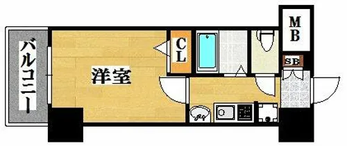 エステムコート博多・祇園ツインタワーファーストステージ【12階】の間取り