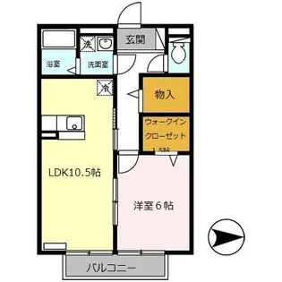 兵庫県姫路市広畑区吾妻町2丁目【アパート】の間取り
