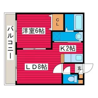 NFPガーデン月寒西【207号室】の間取り