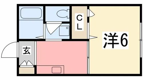 ラフォーレ御立【201号室】の間取り