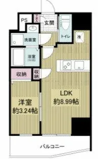 ArtizA西長堀【8階】の間取り