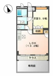 コムス・エルアール【1階】の間取り