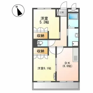 コムス・エルアール【2階】の間取り