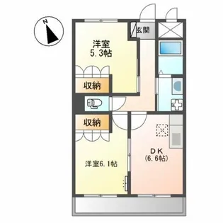コムス・エルアール【1階】の間取り