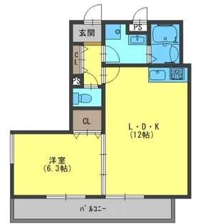 クリエオーレ石原町【2階】の間取り