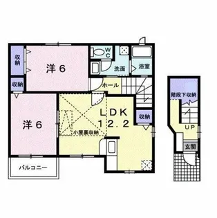 シャトー ラ プラージュB【2階】の間取り