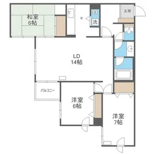 アルファコート山の手II【4階】の間取り