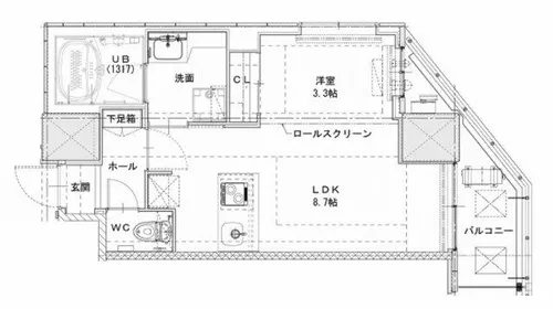 ノルデンハイム同心【9階】の間取り
