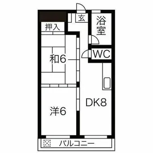 リバーハイム【303号室】の間取り