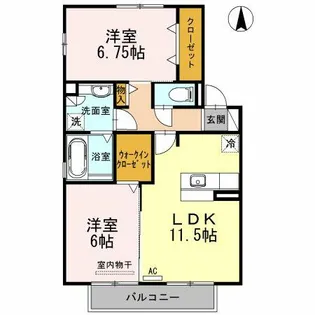 リバーベル【2階】の間取り