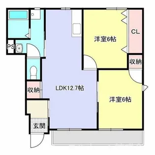 ミラノヴィレッジ【B101号室】の間取り