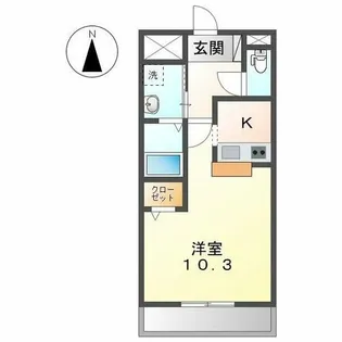 ピアリー外新【2階】の間取り