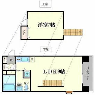 アーデン江戸堀【208号室】の間取り