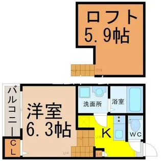 ミリオン中村本町【1階】の間取り