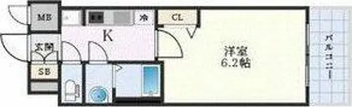 プレサンス新栄ユリシス【6階】の間取り