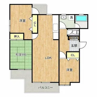 グローリアス天神ノ森【3階】の間取り