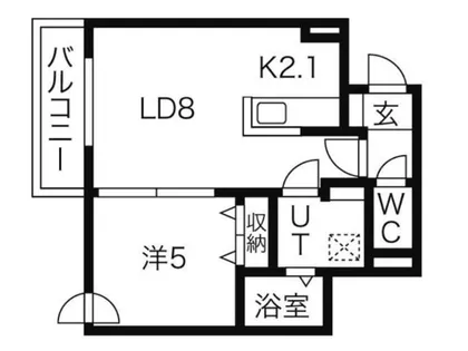 E-Horizon北円山【1階】の間取り