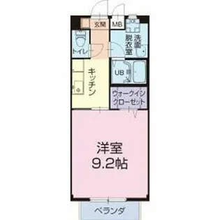 コーポシーダーローズ【1階】の間取り