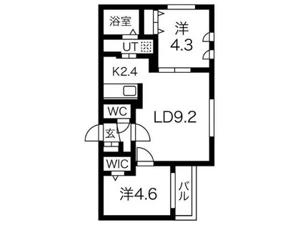 メニーズコート豊平公園【4階】の間取り