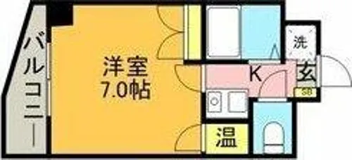 シャトレ21大手門【4階】の間取り