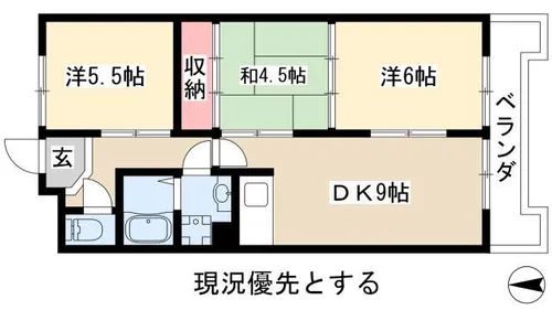 一幸ハイム【4階】の間取り