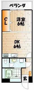 RAY白銀【601号室】の間取り