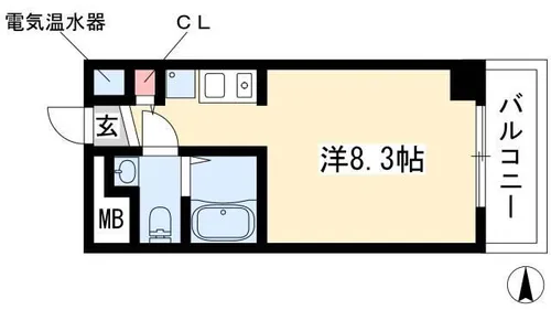 La Douceur新栄【0508号室】の間取り