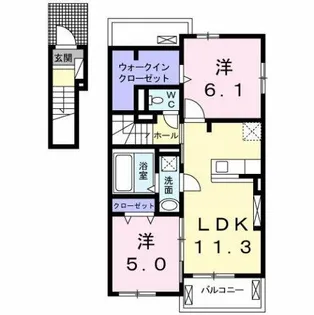 コスモス A【2階】の間取り