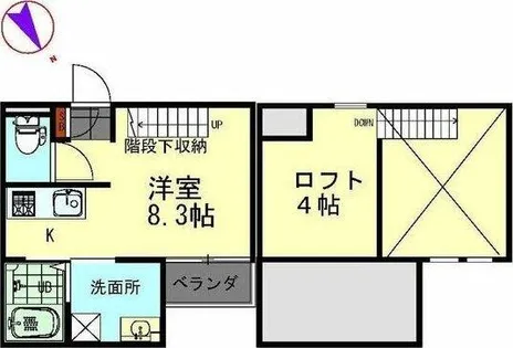 コスモハイツ安城A【2階】の間取り