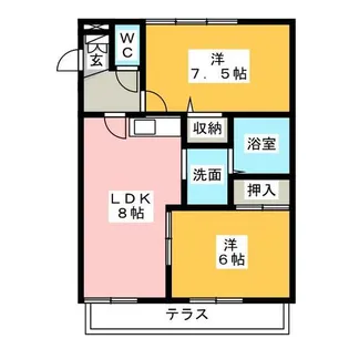 メゾンデジュネシス【1階】の間取り
