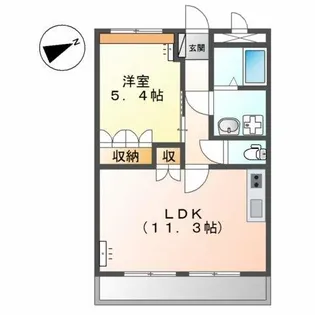 グランティス・B【2階】の間取り