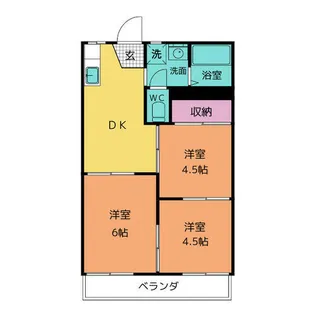 タウン66 C棟【2階】の間取り